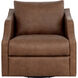 Orwell Cognac Leather Swivel Lounge Chair